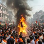 ABVP Enraged Over OP Rajbhar's Statement: Burns Effigy, Blocks Roads in Lucknow, Demands Resignation