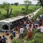 Budaun: Horrific Road Accident; Private Bus Overturns in Water-Filled Ditch, One Woman Dead, 12 Injured; Panic Among Passengers