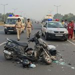Horrific Accident in Hapur: Out-of-control car mows down three scooty riders on highway, all killed on spot
