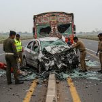 Horrific Accident on Purvanchal Expressway: Car Crashes into Truck, Three Dead, Bodies Extricated by Cutting