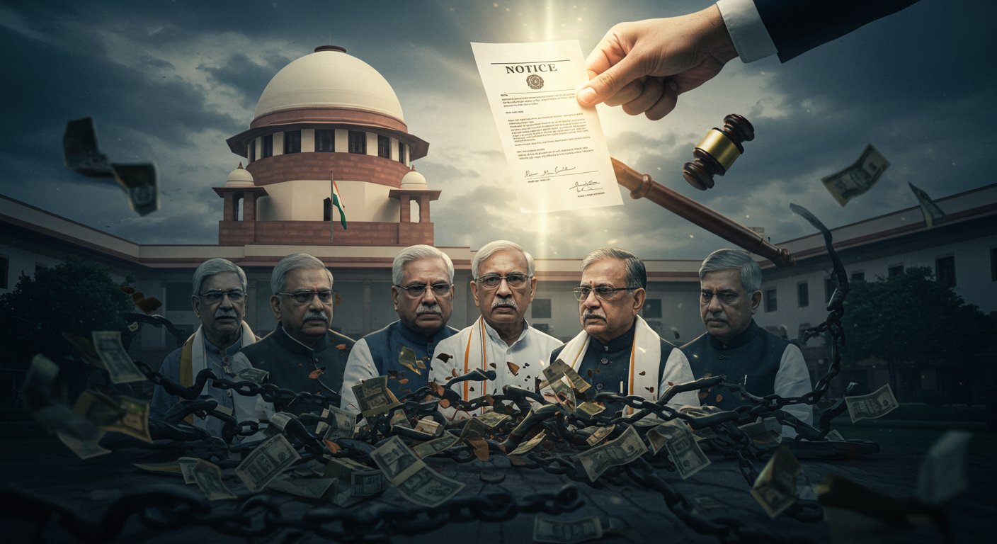 Supreme Court's Action on Rising Corruption in Political Parties: Issues Notice to Centre, Seeks Reply in 4 Months; BJP Leader Had Filed Petition
