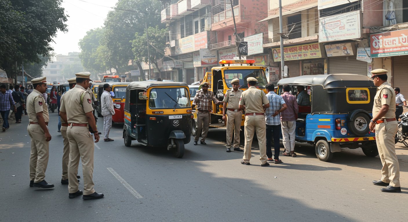आगरा: एमजी रोड पर ई-रिक्शा और ऑटो पर बड़ी कार्रवाई, 403 चालान कटे और 21 वाहन जब्त