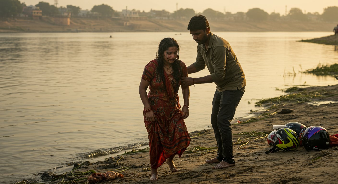 आगरा: पिता-दादा के ताने से आहत युवती ने लगाई यमुना में छलांग, हेलमेट बेचने वाले ने बचाई जान