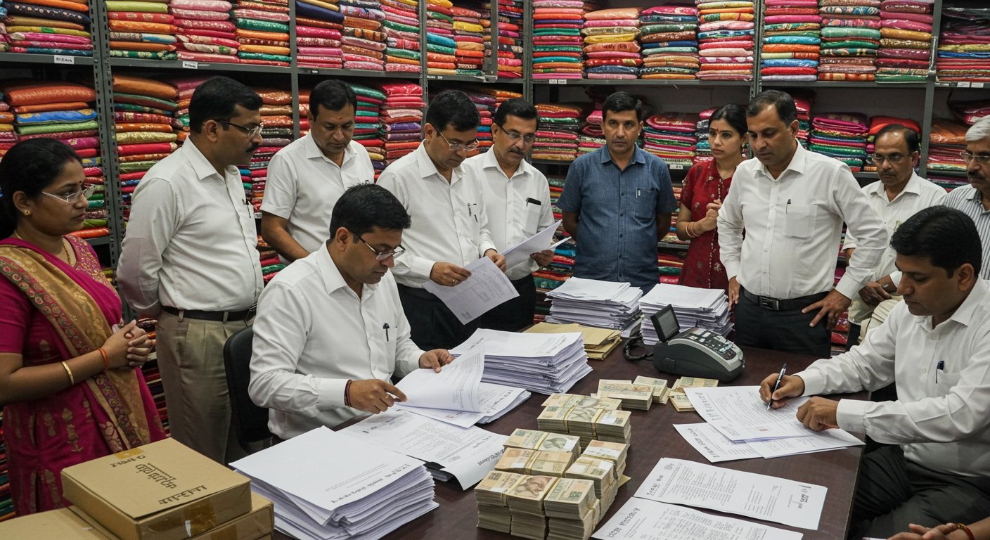 आगरा की मशहूर साड़ी फर्म पर SGST का छापा: करोड़ों की टैक्स चोरी का बड़ा खुलासा!