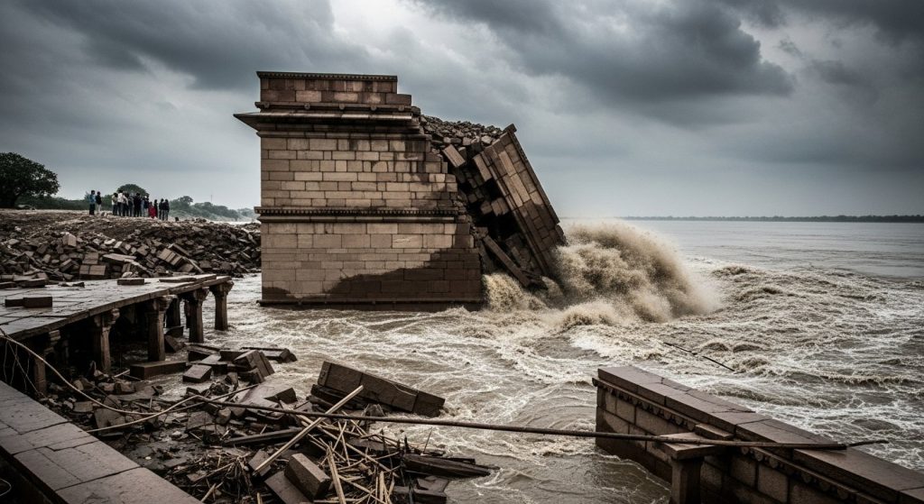 Agra: Yamuna's Fury; Mahalakshmi Temple Wall Collapses, Panic Among People