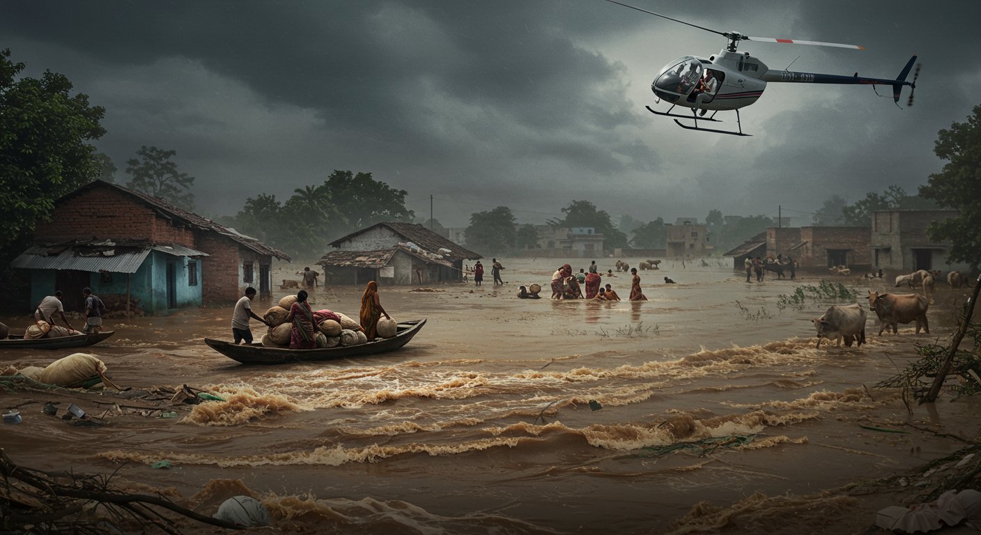 Akhilesh Yadav's Scathing Attack on Yogi Government: "Floods Devastating in State, Government Missing; CM's Aerial Survey is Just Flood Tourism" - Political Uproar