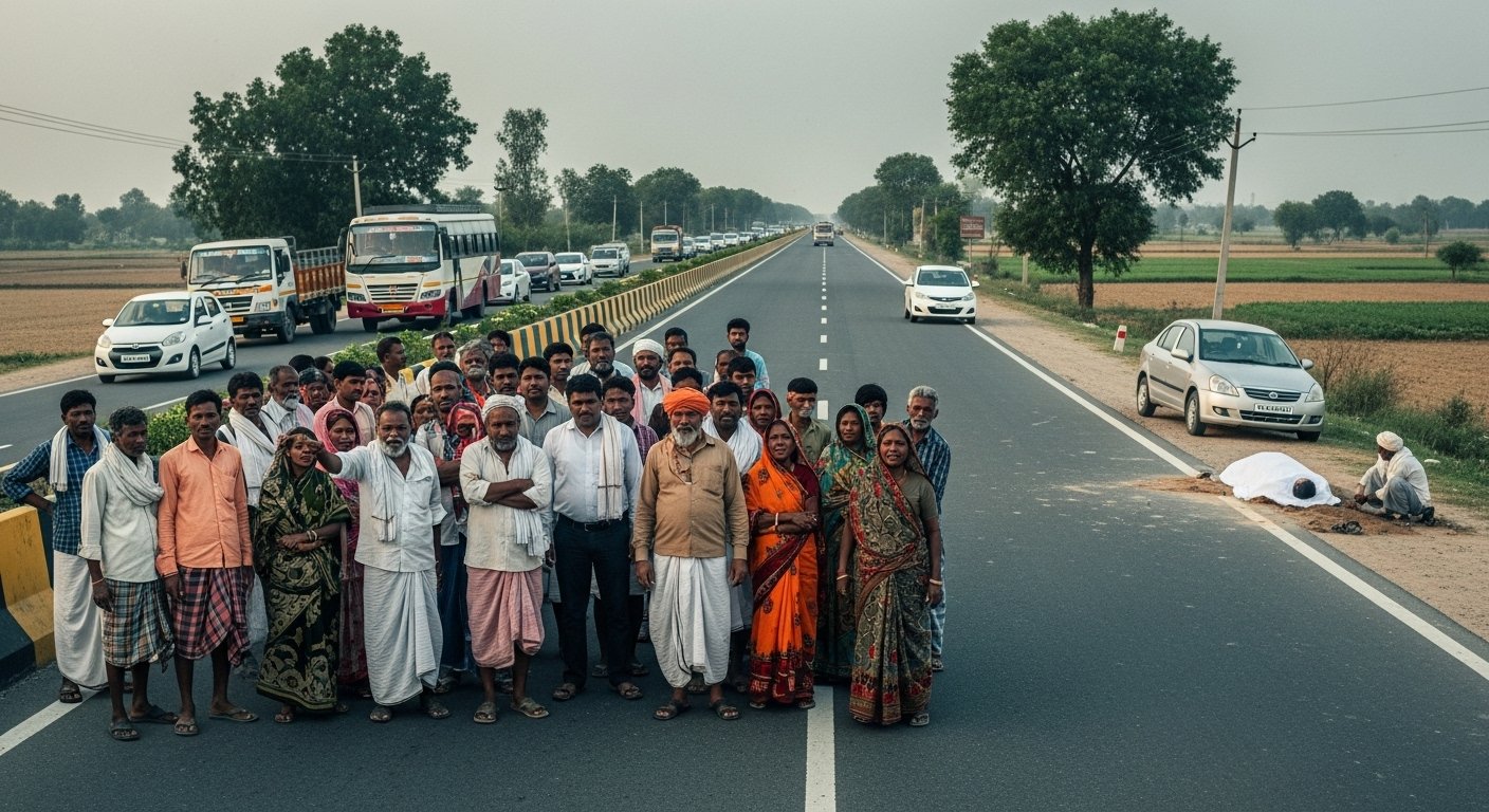 Aligarh: Youth Hit by Vehicle While Crossing Highway, Dies Tragic Death; Enraged Villagers Block Road