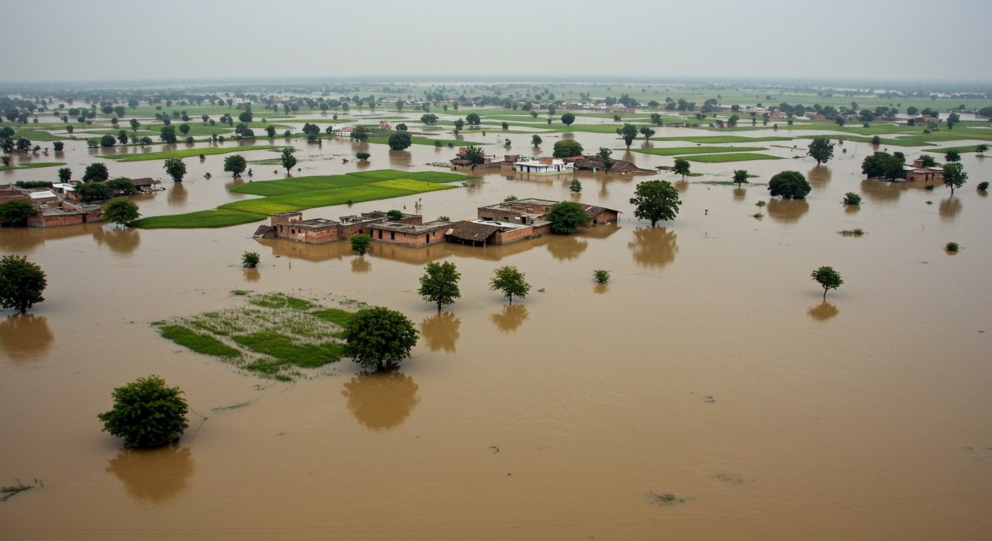 Flood devastation in Tappal, Aligarh: Yamuna crosses danger mark, crops in 12 villages destroyed.