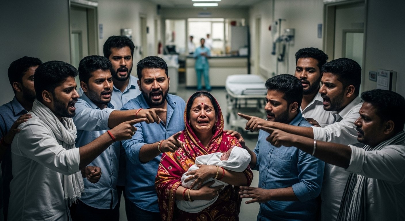 Tragic! Mother dies after childbirth in Aligarh; family creates ruckus at hospital.