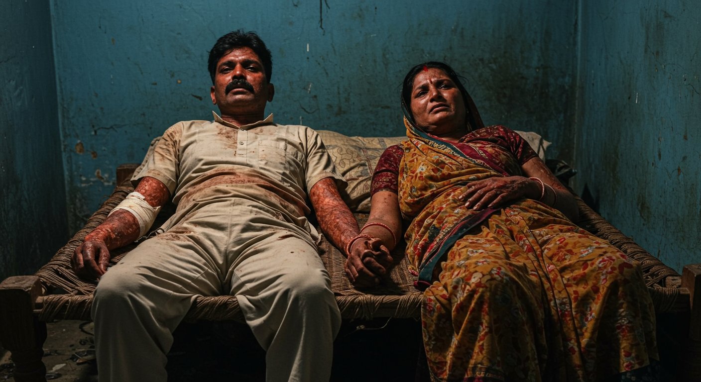 अमेठी में खौफनाक वारदात: शराब के लिए पैसे न मिलने पर भाई ने पेट्रोल डालकर जलाया, दंपत्ति की हालत गंभीर