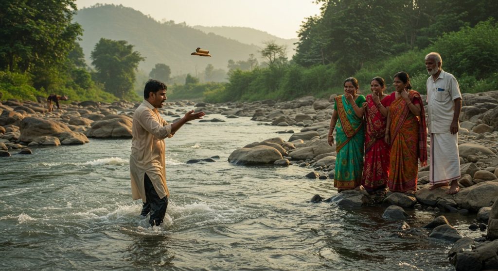 Man's unique 'magic' in flowing water left companions stunned, then the truth was revealed; video viral on social media.