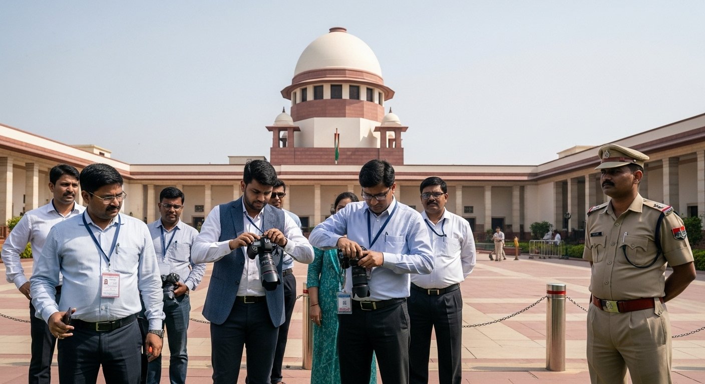 Complete ban on photography and reel-making in Supreme Court's high-security zone: Media personnel barred from entry for one month for violations