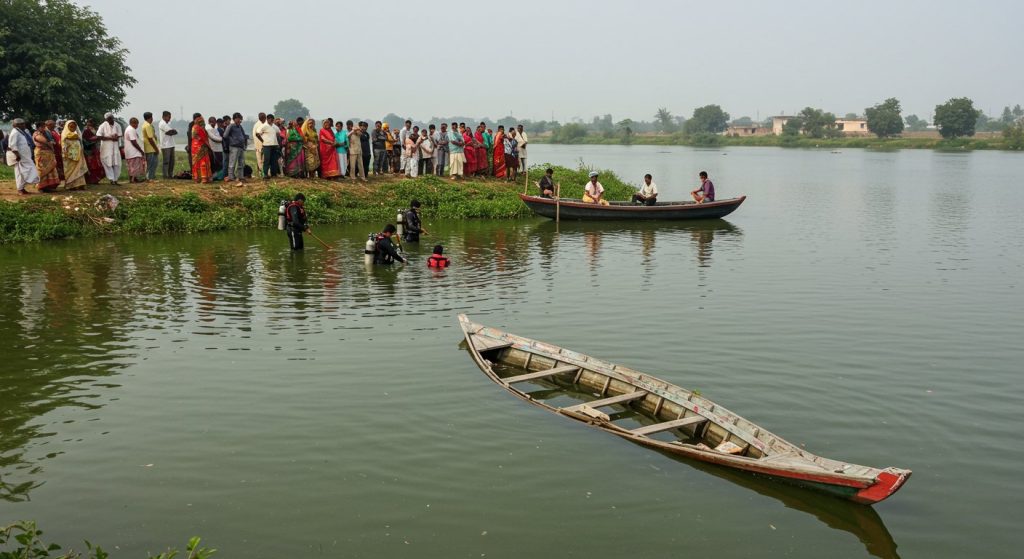 Tragic Boat Accident in Barabanki: Boat Overturns in Pond, Two Youths Drown; Search Underway