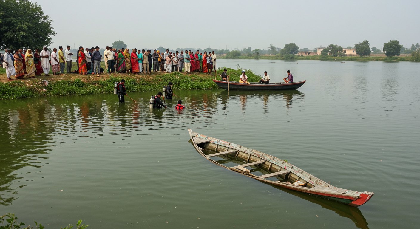 Tragic Boat Accident in Barabanki: Boat Overturns in Pond, Two Youths Drown; Search Underway