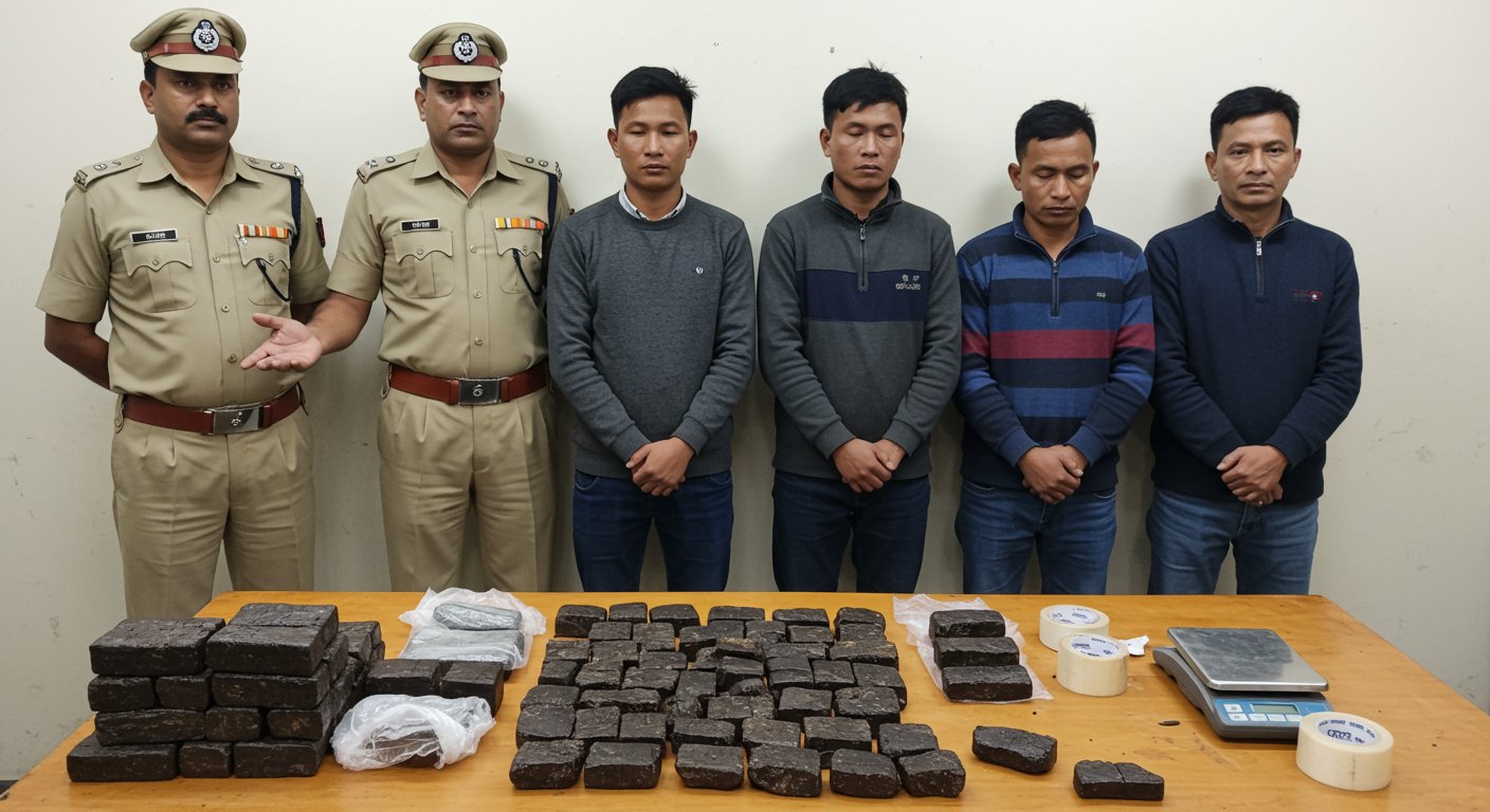 बरेली में अंतरराष्ट्रीय चरस गिरोह का भंडाफोड़: तीन नेपाली सहित चार गिरफ्तार