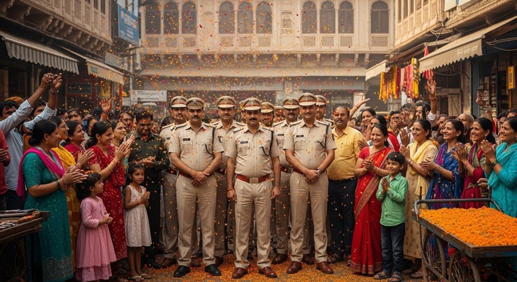 Bareilly Police Turn Peace Messengers: People Shower Flowers, Say 'Saved City from Burning'; Normalcy Returns on Third Day