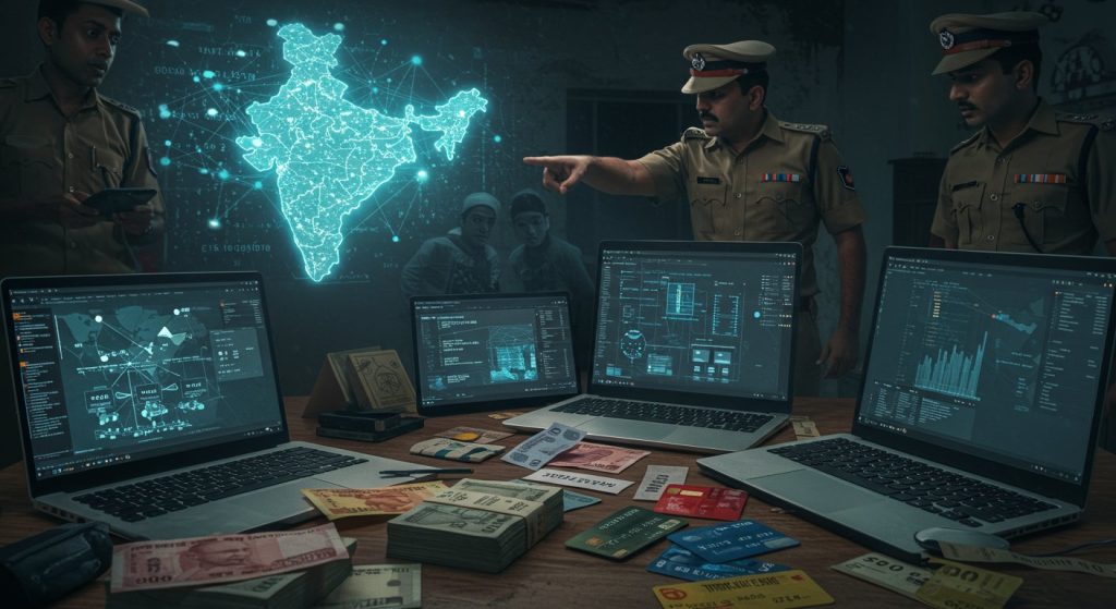 Major Cyber Fraud Bust in Bareilly: Large Gang Supplying Bank Accounts Apprehended, Links Across Several States.