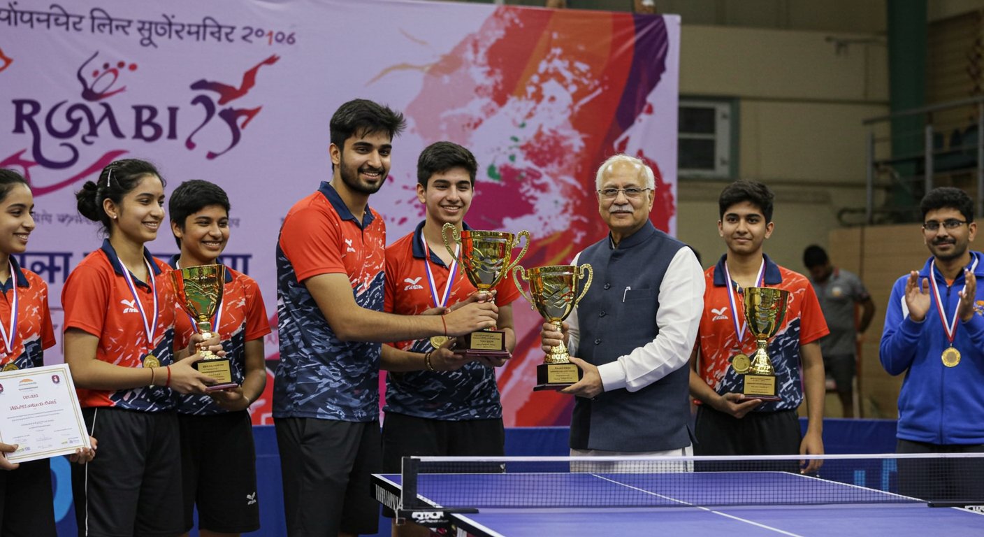 Prayagraj's Dominance in Bareilly: Players Display Prowess in Table Tennis Competition, Concludes with Awards