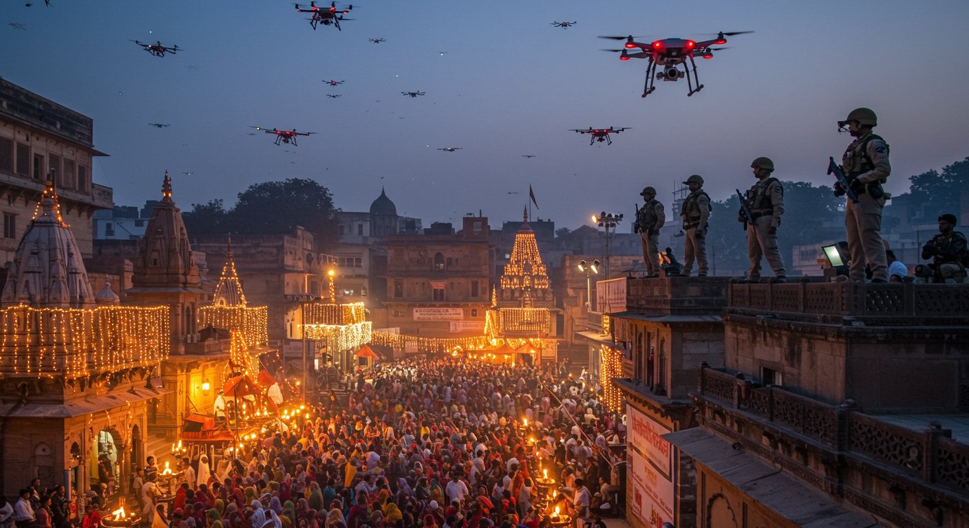 काशी के भरत मिलाप में अभूतपूर्व सुरक्षा, ड्रोन और रूफ टॉप फोर्स से होगी निगरानी