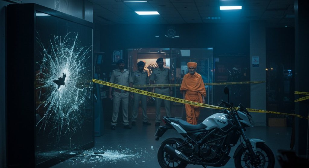Horrific Murder of Bike Showroom Owner: Bullet Entered Neck From Behind, Exited Through Eye; Mahamandaleshwar Absconds, Police Searching