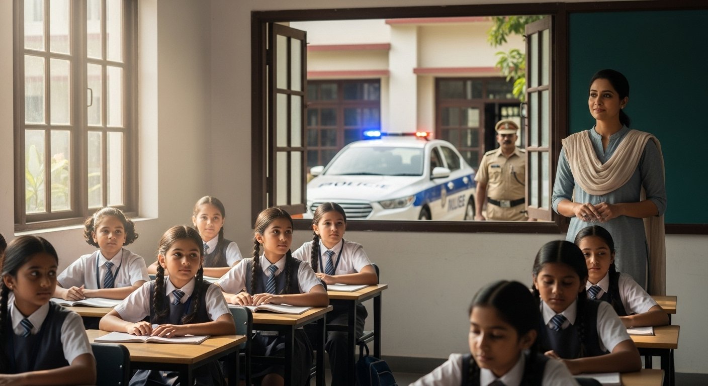 Bomb mail, yet class continued for 3 hours: Search at Indore's Golden School; Mail read at 7 AM, police informed at 10 AM.