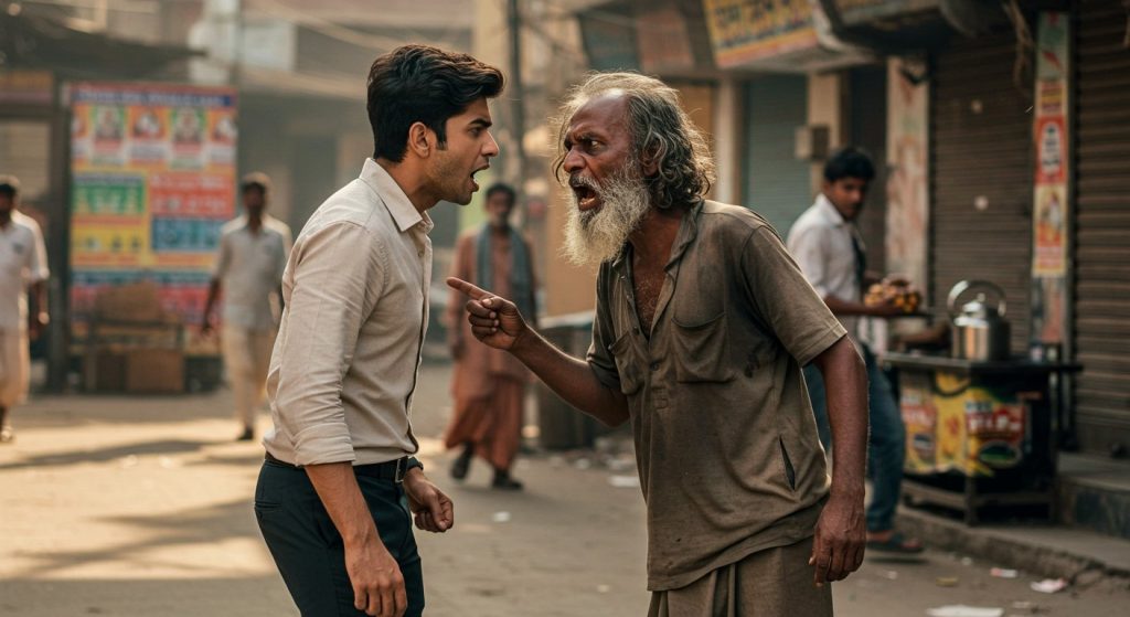 Viral Video: Young Man Scolds Beggar, Gets Such a Reply That Leaves People Stunned!