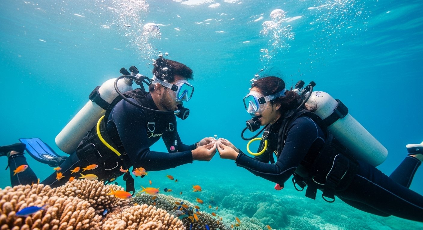 Lover Proposes to Girlfriend in Ocean Depths, Heartwarming Video Goes Viral!