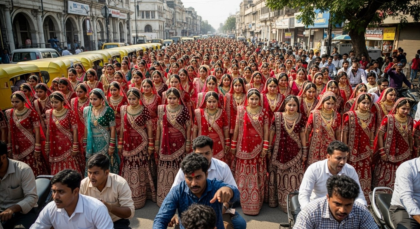 हजारों दुल्हनों ने सड़क पर उतरकर चौंकाया! जानें क्या है ‘पलट-पलटकर देखने’ पर मजबूर करने वाली पूरी कहानी