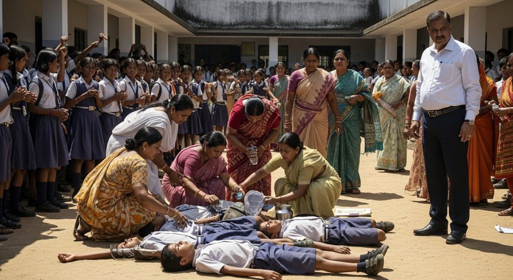 BSA Beating Incident: Amid Investigation, Several Children Protesting in Support of Principal Fainted, Causing Pandemonium