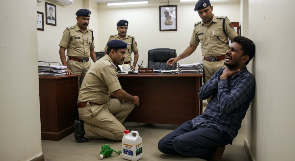 Badaun: Youth Drinks Pesticide at SSP Office, Serious Allegations Against Police