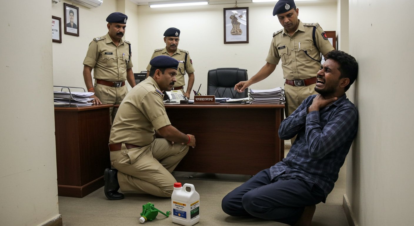 बदायूं: एसएसपी दफ्तर में युवक ने पिया कीटनाशक, पुलिस पर गंभीर आरोप