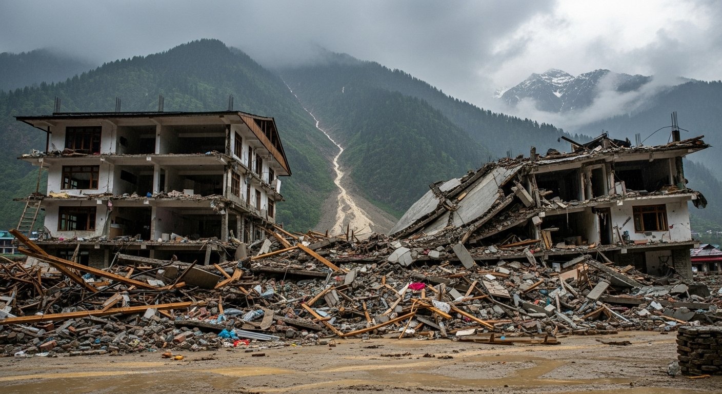 2 killed, buried under debris of 2 buildings due to landslides and wall collapse in Kullu-Mandi; Many houses evacuated in Bilaspur; Snowfall at Kunzum Top escalates problems.