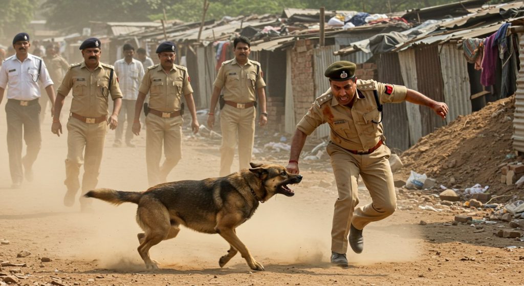 Government Land Encroachment: Pet Dog Unleashed on Eviction Team, Subedar Injured and Fled