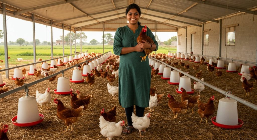 Abandoning carrot and radish farming, this girl is earning lakhs from raising chickens; you'll be stunned!