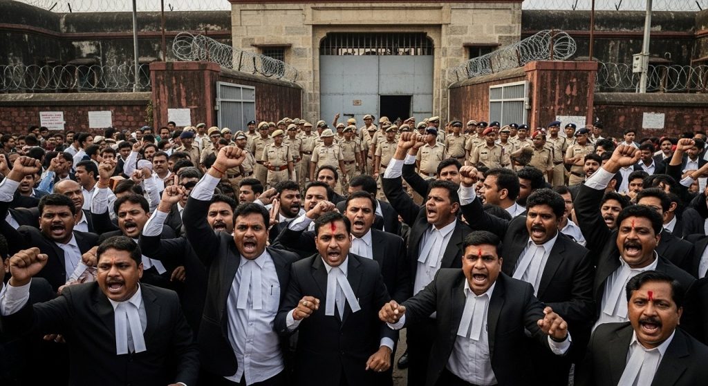 Inmate Beaten to Death in UP Jail Sparks Uproar: Lawyers Stage Massive Protest, Jailer Suspended, Major Action Promised