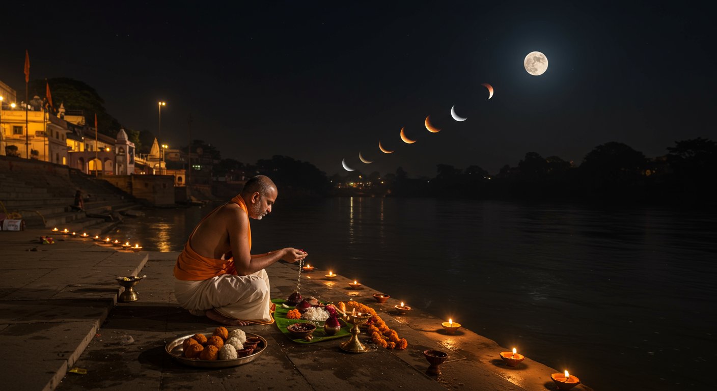 Lunar Eclipse Shadows First Day of Shradh Paksha 2025: Right Time for Pind Daan and Tarpan, Note These Important Things