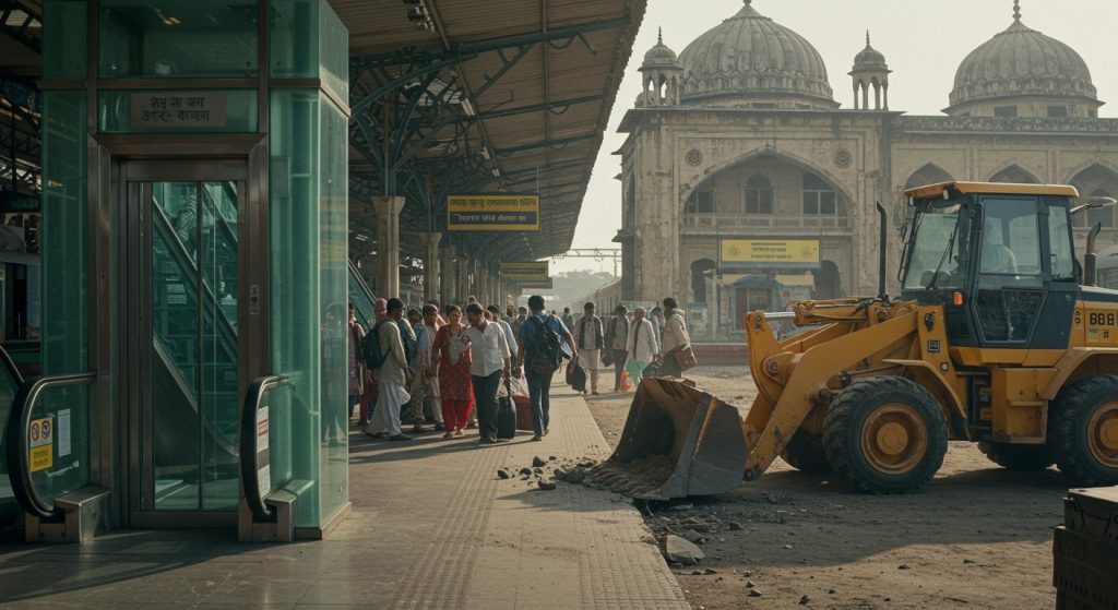 Bulldozer action planned on Rs 75 lakh lift-escalator at Charbagh Station: Thousands of passengers to face major inconvenience.