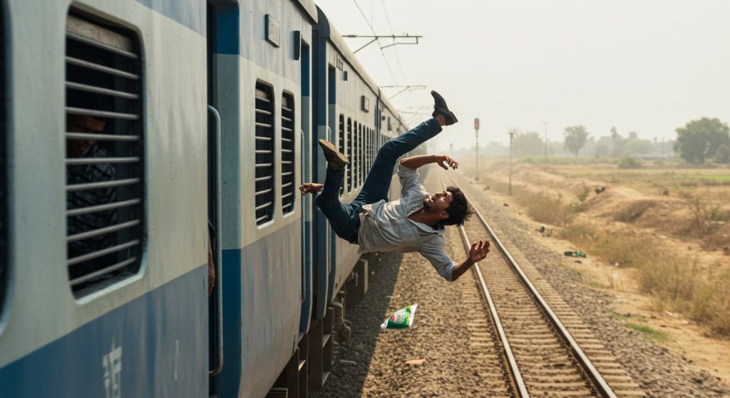 Chitrakoot: Youth falls from train door while eating gutkha, dies tragic death on tracks.