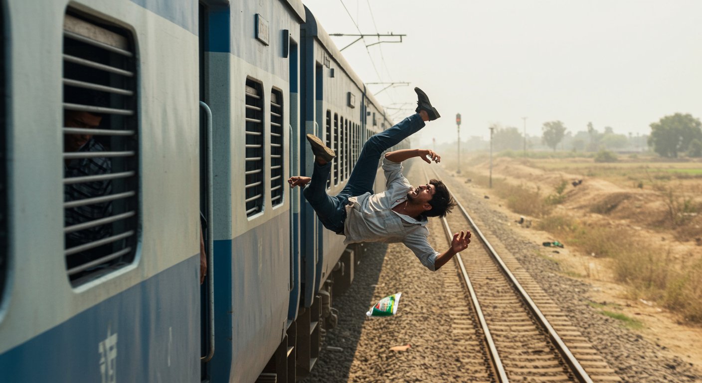 चित्रकूट: गुटखा खाते हुए ट्रेन के दरवाजे पर खड़ा था युवक, पटरी पर गिरा और हुई दर्दनाक मौत