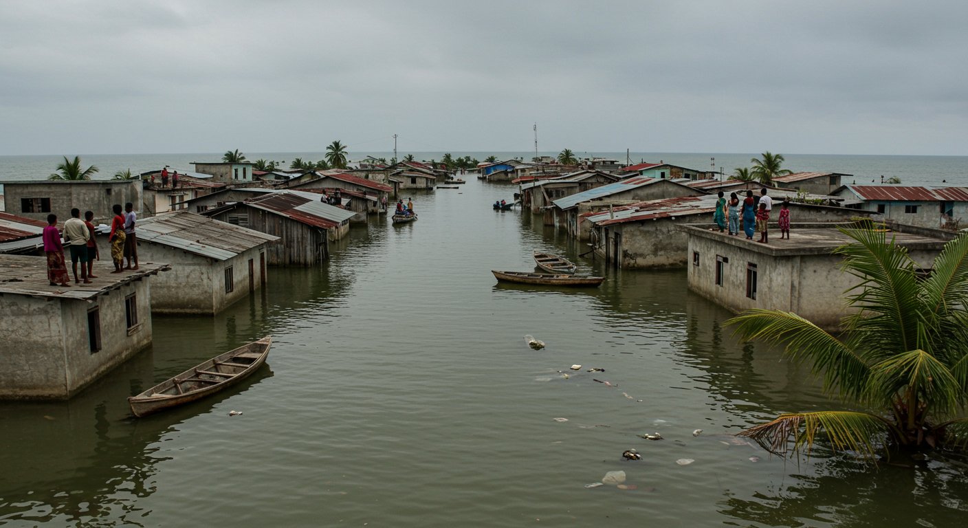The Ocean Is Swallowing This Country: Roads Submerged in Water, Fear Grips People.