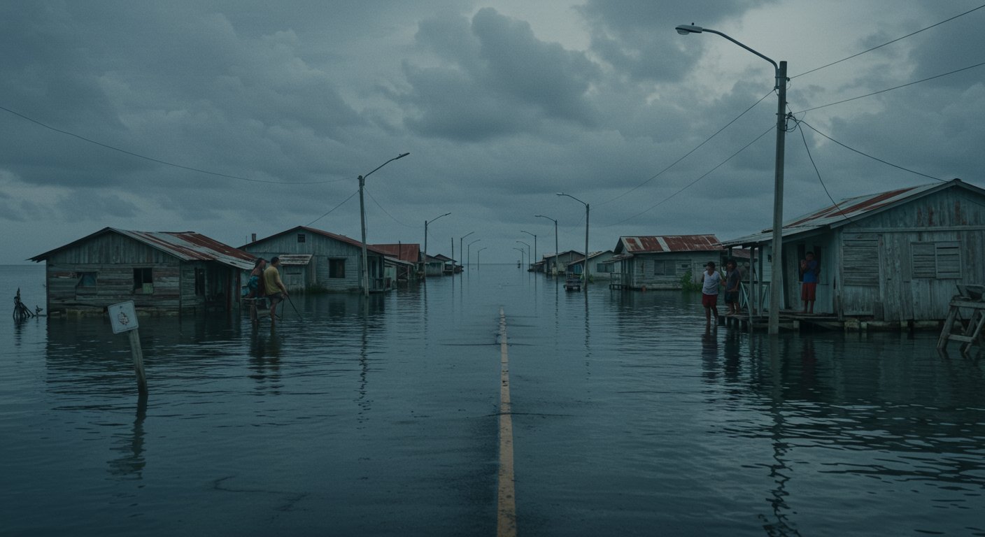 This country is sinking into the sea: Roads submerged, panic and threat of displacement among people.