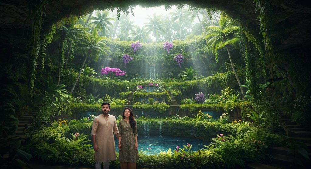 Couple Moves Into New House, Discovers Hidden Lush Slice Of Heaven Underground, Video Goes Viral