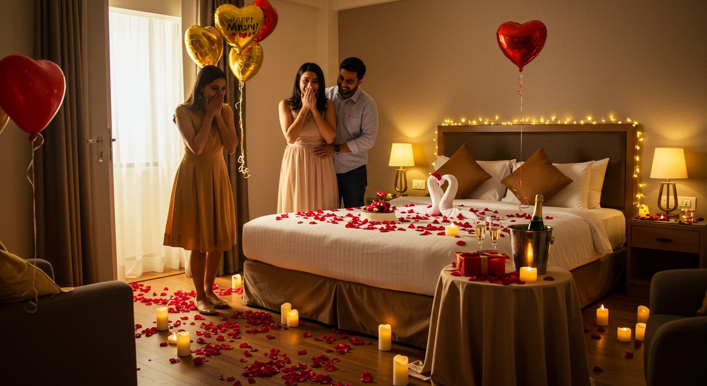 Husband Gives Unforgettable Hotel Surprise for Anniversary, Wife Ecstatic, Video Goes Viral.