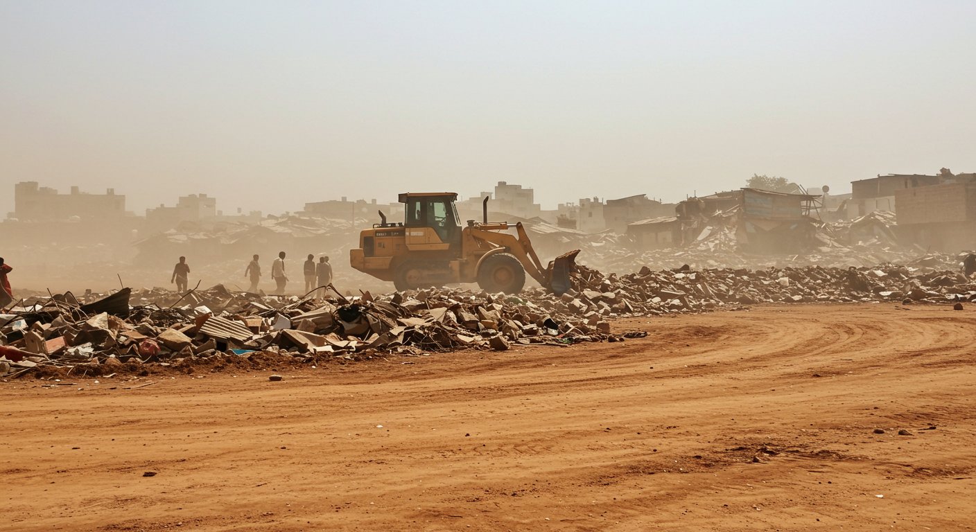 Uttar Pradesh: Demolition drive on government land worth ₹120 crore in Sector-2, 90 shanties razed.