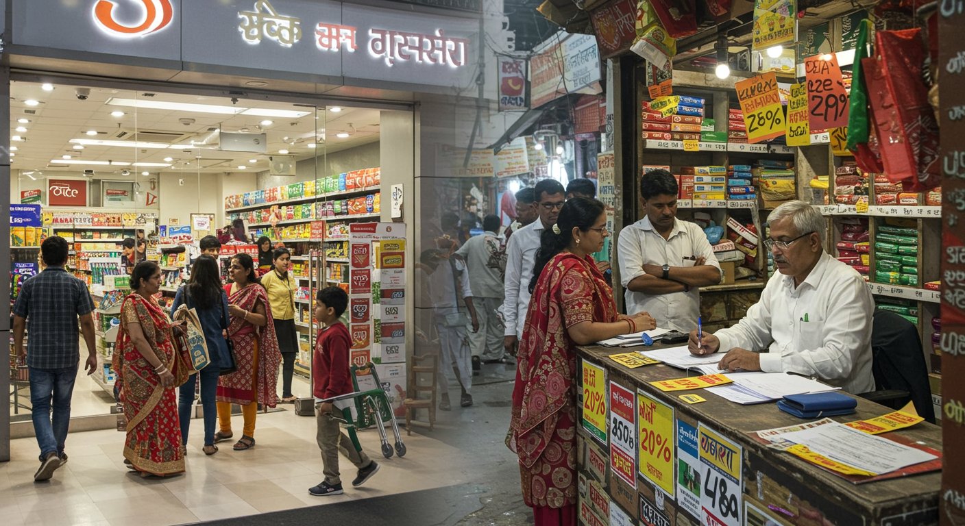 यूपी में GST की नई दरें लागू: बड़े दुकानदारों ने तुरंत घटाए दाम, छोटे व्यापारी घाटा बचाने में जुटे