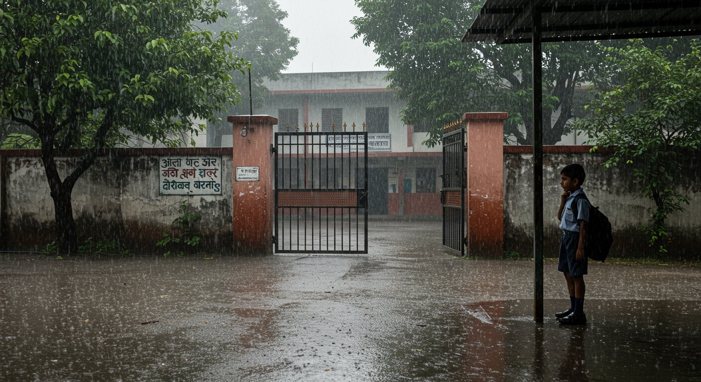 Heavy Rain Havoc in UP: DM Orders All Schools Up to 12th Grade Closed, Letter Issued