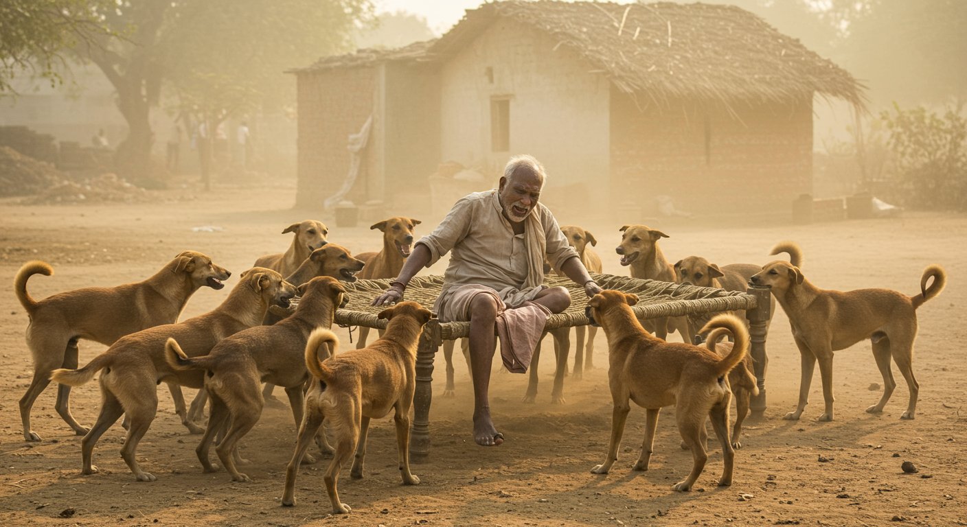यूपी: आवारा कुत्तों ने चारपाई से घसीटकर बुजुर्ग को नोचा, दर्दनाक मौत से हड़कंप