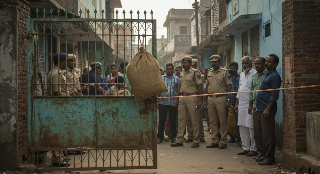 Azamgarh: Innocent child's body found in a sack, hung on a gate; Panic in the area