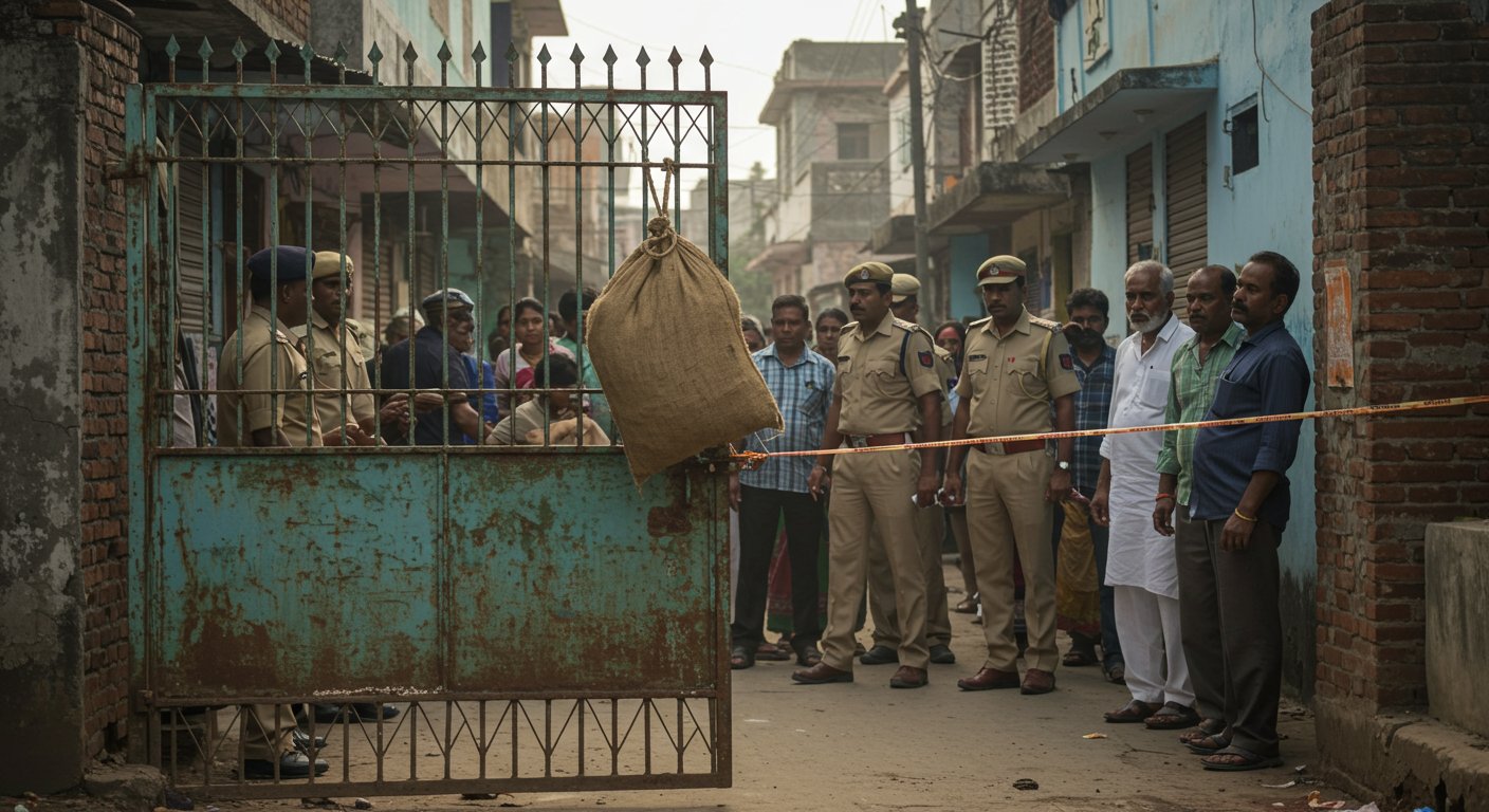 आजमगढ़: मासूम बच्चे का शव बोरे में बंद, गेट पर टांगा मिला; इलाके में दहशत का माहौल