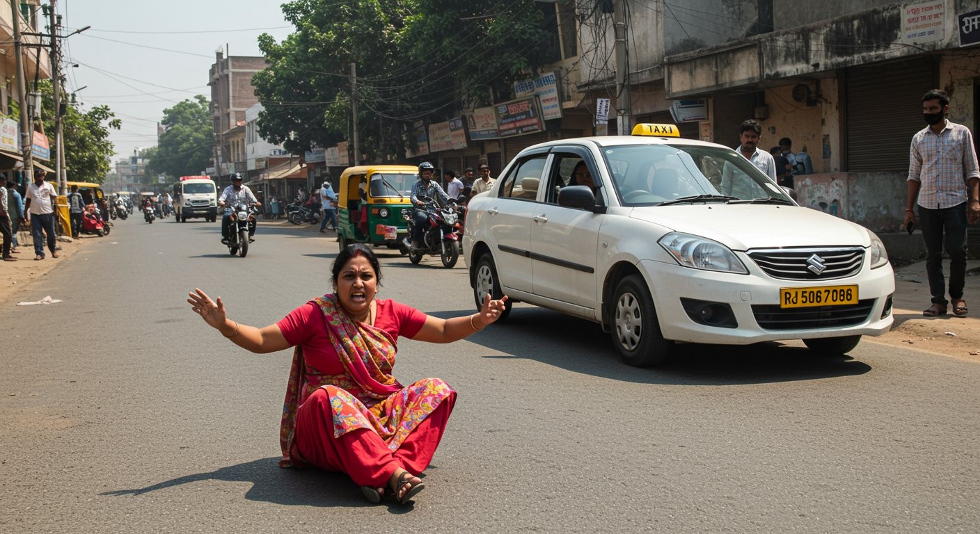 ड्राइवर ने तय ड्रॉप लोकेशन से आगे जाने से मना किया: महिला यात्री ने बीच सड़क पर किया यह चौंकाने वाला काम, वीडियो वायरल!